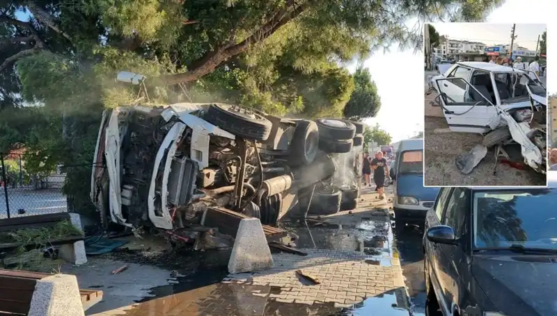 Freni Patlayan Kamyon, Işıkta Bekleyen Araçlara Çarptı: Olayın Detayları