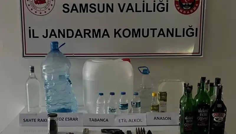 Samsun'da Sahte İçki İle Mücadelede Büyük Başarı: Litrelerce Ele Geçirildi