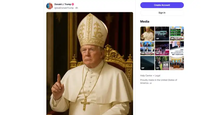 Trump, Papalıkta flaş bir gelişme: Kendi fotoğrafını paylaştı!